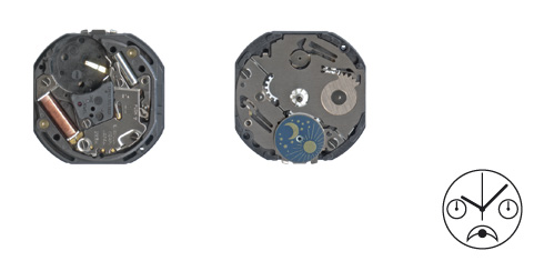 Movimento Seiko VX3H - Fase lunar-solar - Dia