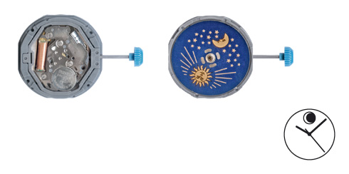 Movimento Miyota 6M90 - Fase lunar-solar