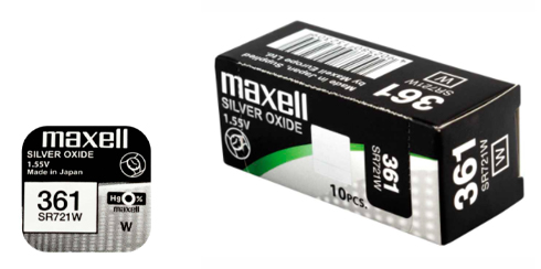 Pilha maxell 361 / SR721W  - 1.55V Botão óxido de prata