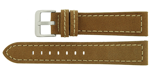 Bracelete Calfe - Castanho claro - Costura a branco Reacel