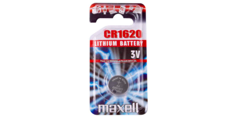Pilha Maxell CR1620 - 3V Botão lítio - Blister de 1