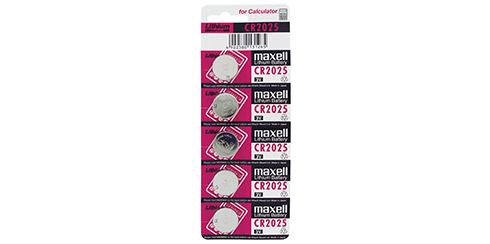 Pilha Maxell CR2025 - 3V Botão lítio - Blister de 5