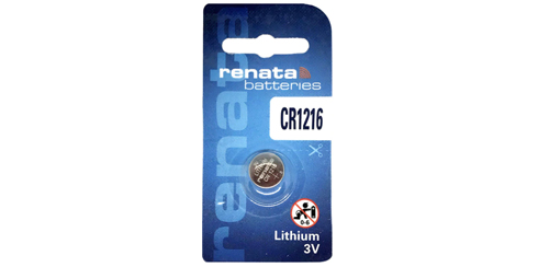 Pilha Renata CR1216 - 3V Botão lítio - Blister de 1