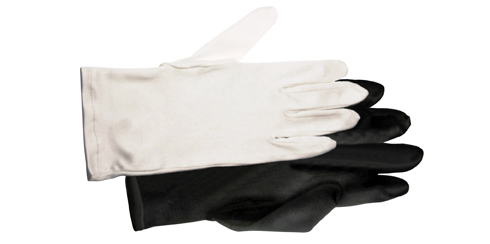 Luvas de microfibra Bergeon branco - Grande