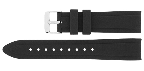 Bracelete - Preto - 20 mm Terminal curvo Reacel