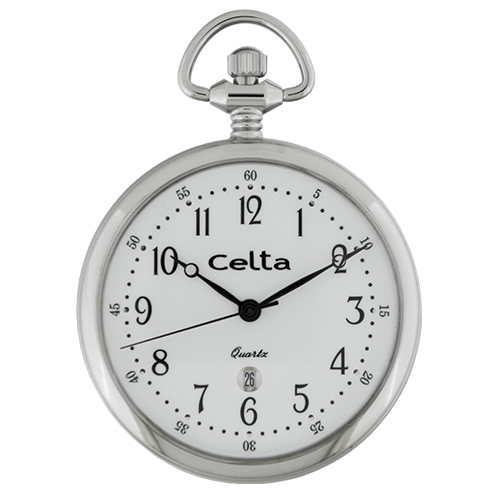 Relógio de bolso quartz Celta com calendário