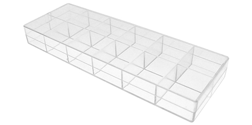 Caixa com 12 divisões - 157 x 54 x 18.5 mm