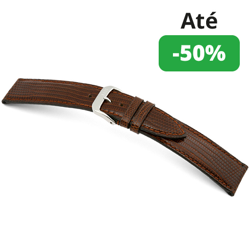 Bracelete Lagarto Teju genuíno – Mogno Rios