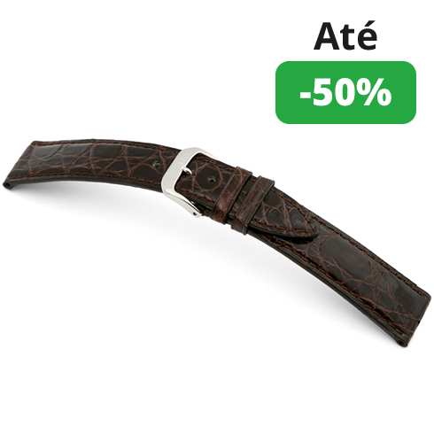 Bracelete Crocodilo genuíno – Castanho Rios