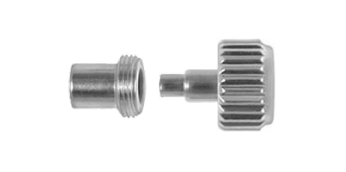 Coroas inox cromo com rosca e tubo - 0.90 mm - várias medidas