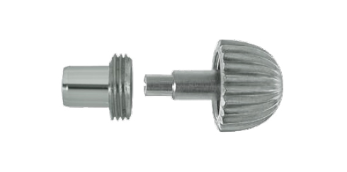 Coroas inox cromo com rosca e tubo - 0.90 mm - várias medidas