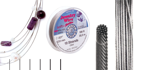 Bobine de fio em aço inox com cobertura de nylon - 9,15m