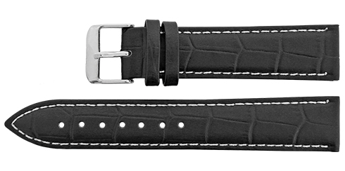 Bracelete Calfe - Preto - Costura a branco Reacel
