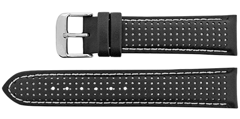 Bracelete Calfe - Preto - Costura a branco - várias medidas Reacel