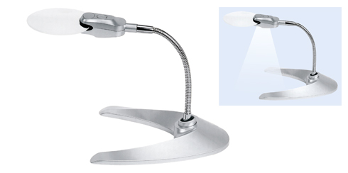 Lupa com 2 lentes - 2X e 6X - LED